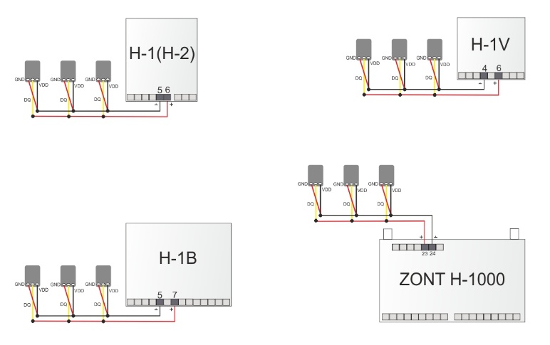 схема подключения ds18b20 к контроллеру zont